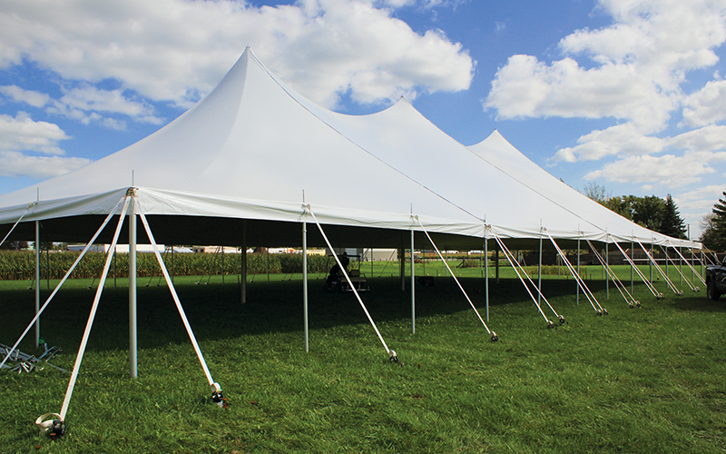 Sectional party tent with custom configurations