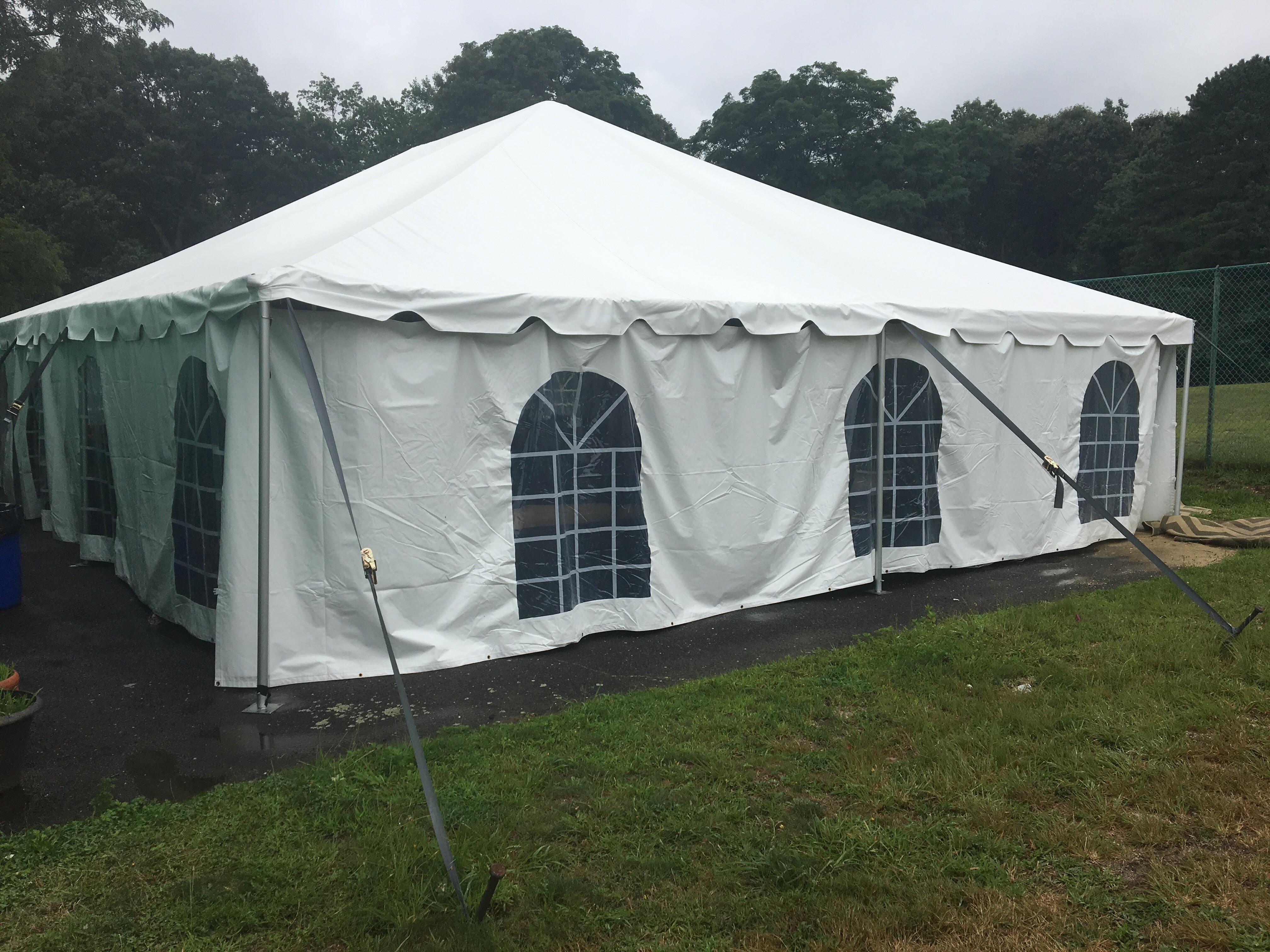 Commercial frame tent assembly