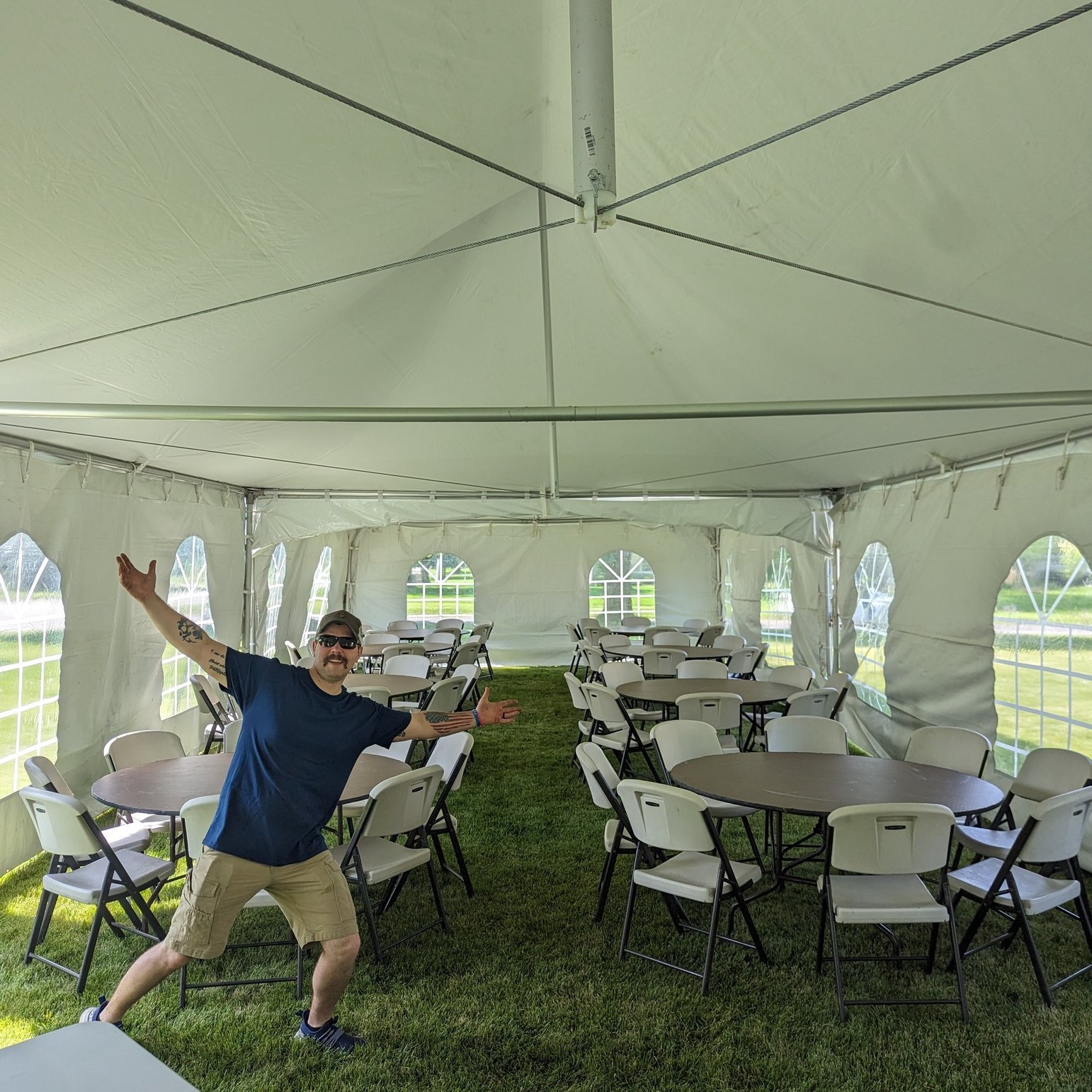 Pine Acres Event Rental pinnacle series party tent setup