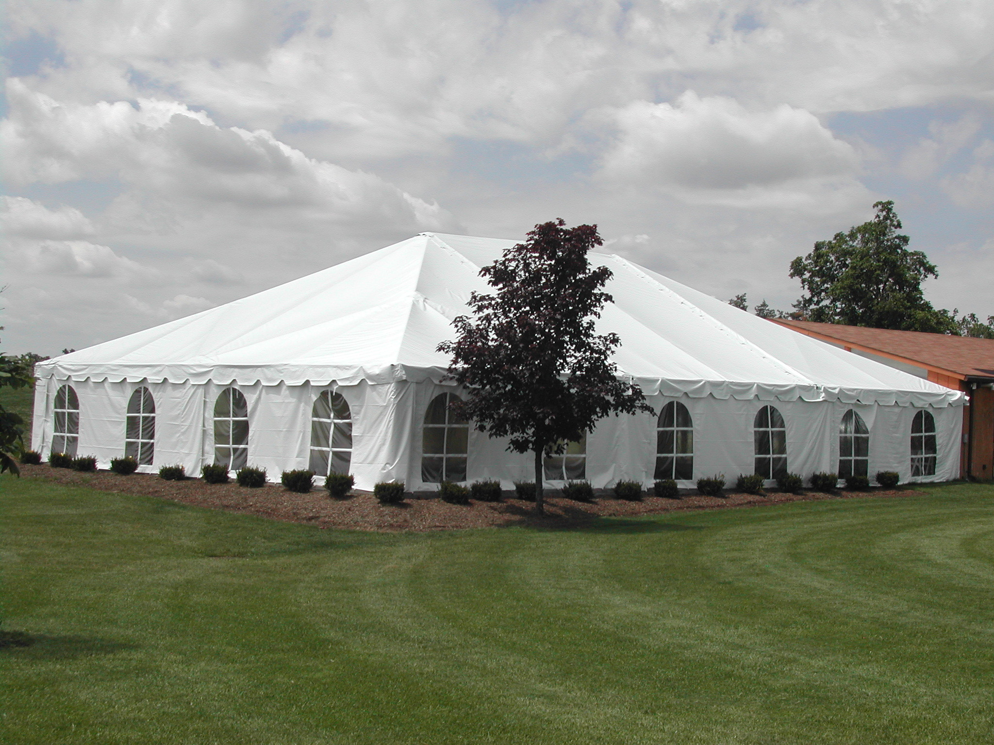 West Coast Style Frame tent setup